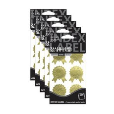 Petit 裝飾用標籤 金色 上 20-504GL, 6格, 5包