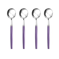 東方三角餐具晚餐湯匙筷子4件組, 青瓷色, 4個