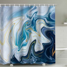 Floz 大理石紋防水浴簾 A06 90 x 180 cm, 1個