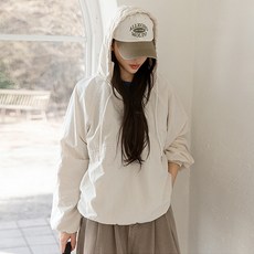 시크폭스 여성용 키네틱 스트링 하프집업 후드 아노락 61TS1695