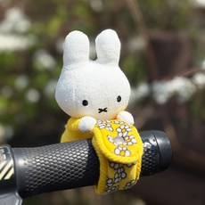 매니어리틀 미피 꽃무늬 키홀더 인형, 11cm, 옐로우, 1개