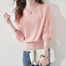 LUNA GIRL 女款Nendf蕾絲針織衫