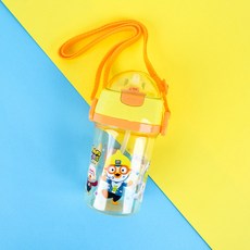 LILFANT Pororo孩童一鍵式矽膠吸管水壺 PR6398, 混色, 350ml
