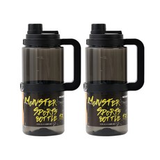 모멘토 몬스터 트라이탄 스포츠 물병 2p, 블랙, 1.7L