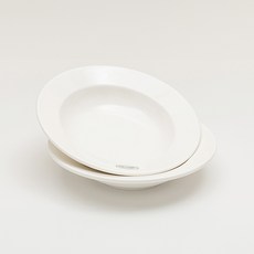 YOON CERAMICS Maison Objet 自信義大利麵碗, 白色, 2個