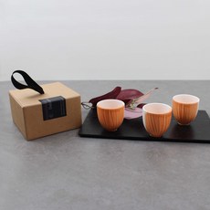 Dalsogum 陶瓷酒杯3入, 橘色, 1個