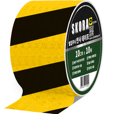 SKORA 蜂窩狀反光膠帶, 1捲, 黃色 黑色