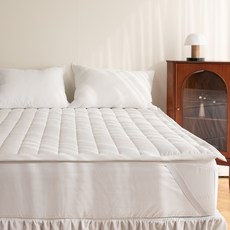 HELLOSLEEP Don't Worry固定鬆緊帶M2防蟎薄墊, 白色