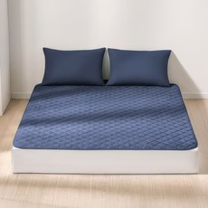 데시뉴 에센스 항균 누빔 침대패드 고정밴드형, 네이비