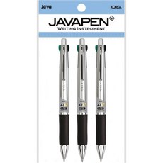 JAVAPEN Jet 4+1M 多功能筆 0.7mm, 金屬銀, 3個