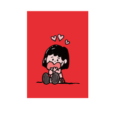 진심디자인 감성 아트웍 디자인캔버스 D 엔조이 키즈 라인 D-24 러브 걸프렌즈, 화이트