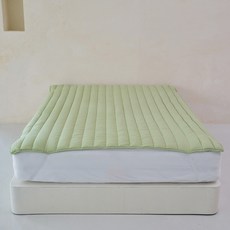 꿀잠 먼지 없는 방수 토퍼형 패드, 그린티