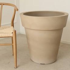 MORIANN 超大型戶外塑膠花盆, 1個, 米色