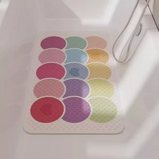Daysoy 簡約設計吸附式浴室浴缸墊 70 x 40 cm, 1個, 07 繽紛圓點