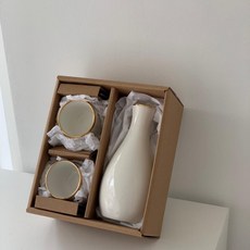 靜謐金邊酒瓶組, 1套, 酒瓶 + 燒酒杯 2入