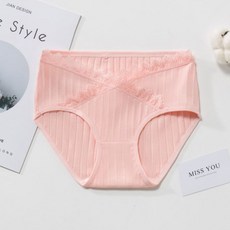 大尺碼蕾絲滾邊孕婦內褲