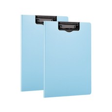 deLi 頂部鋼蓋剪貼板 A4, 藍色, 2個