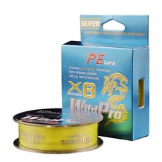 WILDPRO PE線 X8編織 合股 釣魚線, 黃色