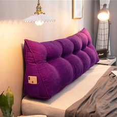 棉質三角形靠背靠墊, 紫色的