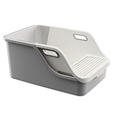 UrbanPaw 一鏟淨懶人貓砂盆, 1個, 灰色