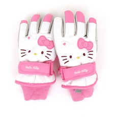 Hello Kitty滑雪手指手套 立體-50031