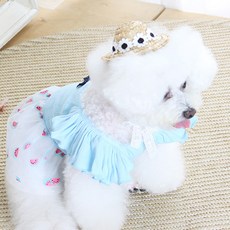 에이미러브즈펫 반려동물 JJ 데이지 밀짚모자, 블랙, 1개