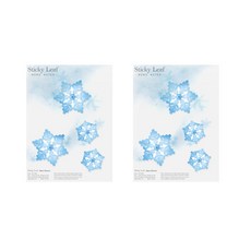 Appree Sticky Leaf 雪花半透明便利貼 L, 藍色, 2個