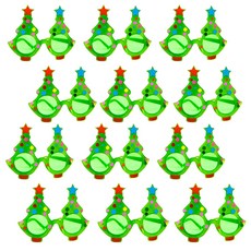 聖誕樹造型綠色眼鏡, 綠色, 12個