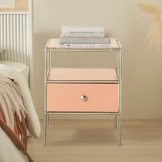 윌로우 저스틴 협탁 405 x 515 mm 방문설치, 핑크, 1개