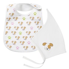 Happyorganic 小狗圖案精靈帽+圍兜