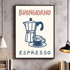 퍼니즈 홈 카페 포스터 부온조르노