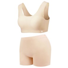 리틀래빗 주니어 학생 뉴심리스 U타입브라 사각팬티 세트