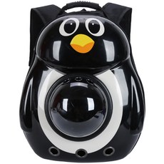 可愛便攜式寵物外出後背包, 黑色