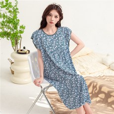 피어니스트 여성용 루즈핏 H라인 원피스 홈웨어 잠옷