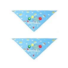 Market A寵物生日派對圍巾 2入, 天空