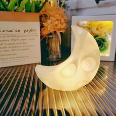 더피너클 치즈 인테리어 수면등 S, 화이트