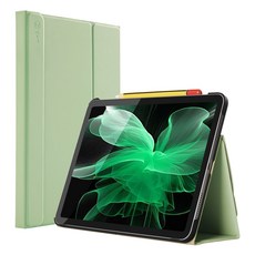 LAB.C 平板電腦 智慧保護套 鉛筆收納 輕薄保護殼, 綠色