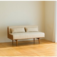 레트로하우스 미네 원목 패브릭 2.5인용 소파 1400 방문설치, Walnut