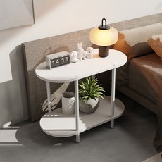 GAGU FEELING Ano 圓形層架收納展示櫃, 白色白色, 2層