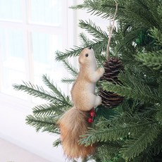 MORIANN 聖誕節松果松鼠家族裝飾品 Soli, 2個, Soli x 2個