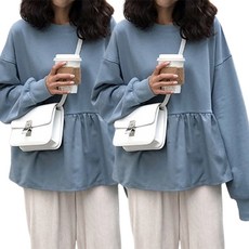 피어니스트 캐주얼 밑단 프릴 맨투맨 2p