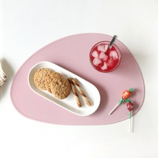 ade.l 鵝卵石造型矽膠餐墊, Indie Pink, 386 x 267mm, 2個