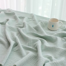 Lily Fabric 有機 Fiesta 三重楊柳紗布, 綠茶