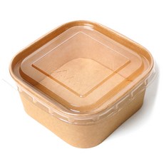 KRAFT 牛皮紙方形餐盒 RSQ650, 50個, 50個