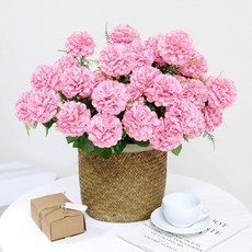 JOART 人造大球菊花束 3入, 粉紅色