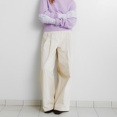 AtelierNain 女款基本款保暖棉質打褶卡其褲 PT-5721