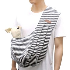 DOG-i 狗狗牛仔雙面斜背包, 深藍色, 1個