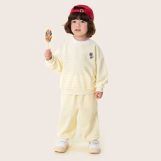 멜리코코 아동용 스몰 프렌즈 줄무늬 상하의 세트 MLJ444