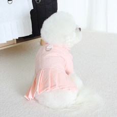 에이미러브즈펫 강아지 테니스 스커트 패딩, 핑크, 1개