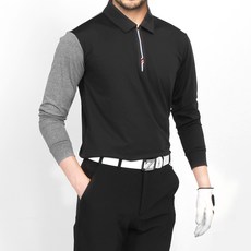 男士RM半拉鍊領高爾夫長袖T恤